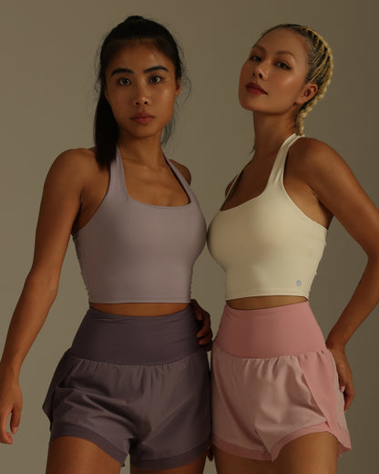 MOVING PEACH Women Halter Top Sexy Yoga Fitness Backless Top with Removable Pads BVS