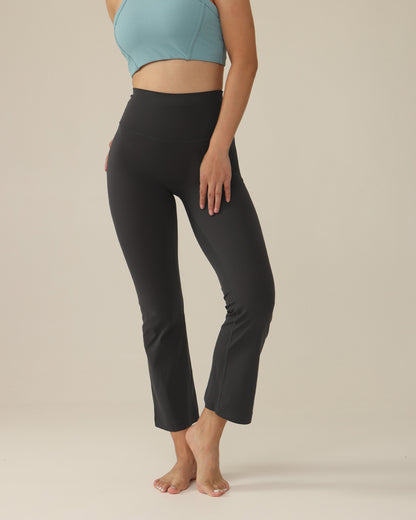 MOVING PEACH Women Yoga Flared Pants High-Rise Butt Lifting Sports Pilates Cropped Pants Breathable ACH
