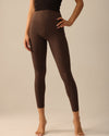 MOVING PEACH Women Sports Compression Leggings High Waist Yoga Pilates Tights with Side Drop-in Pockets CLQ2