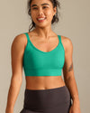 MOVING PEACH Women Sports bra High Support Beauty-back Fitness Top Soft Fixed Bra Cups Gym Training Dance wear ABO2 ABO(clasp)