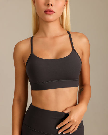 MOVING PEACH Women Sports Bra Y-strap back design Yoga Top Comfort Quick Drying Removable Bra Cups Gym Fitness Dance Daily wear HBL2(new)