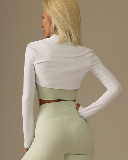 MOVING PEACH UV Protection Long Sleeve Cool feeling Shawl Sweat-wicking Fitness Top Comfort Daily Wear ASC