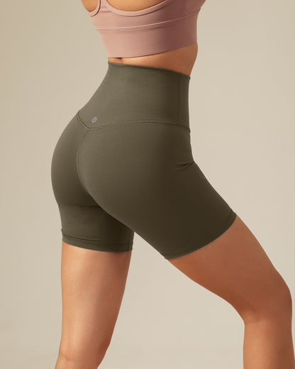 MOVING PEACH Women Sports Shorts Biker Shorts High waist Yoga Training Bottom BPD