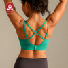 MOVING PEACH Women Sports bra High Support Beauty-back Fitness Top Soft Fixed Bra Cups Gym Training Dance wear ABO2