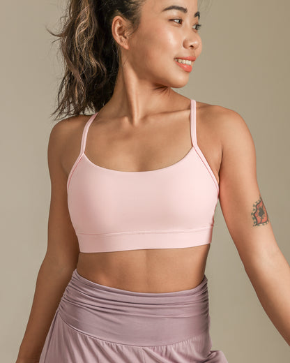 MOVING PEACH Women Sports Bra Y-strap back design Yoga Top Comfort Quick Drying Removable Bra Cups Gym Fitness Dance Daily wear HBL2(new)