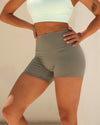 MOVING PEACH Women Yoga Shorts High-Rise Sweat-wicking Training Running Shorts BPK