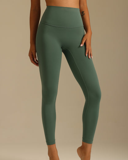 MOVING PEACH Women Sports Leggings High waist Soft Yoga Pants with Pocket Fitness Running Daily Wear BLB 2.0