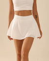 MOVING PEACH Tennis Skirt Golf Skirt High-Rise Quick-drying Sports Skirt Two Side Pockets Badminton Skirt With Comfy Inner Short AKD