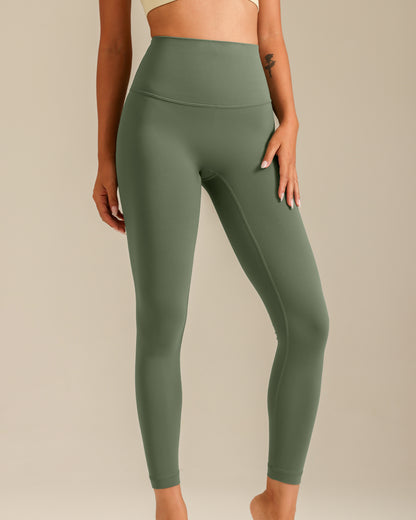 MOVING PEACH Women Sports Leggings High waist Soft Yoga Pants with Pocket Fitness Running Daily Wear BLB 2.0