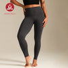 MOVING PEACH Women Sports Leggings Brushed High Rise Yoga Leggings Breathable Warm Fleece Fabric Tight Outdoor Daily wear BLB(brushed)