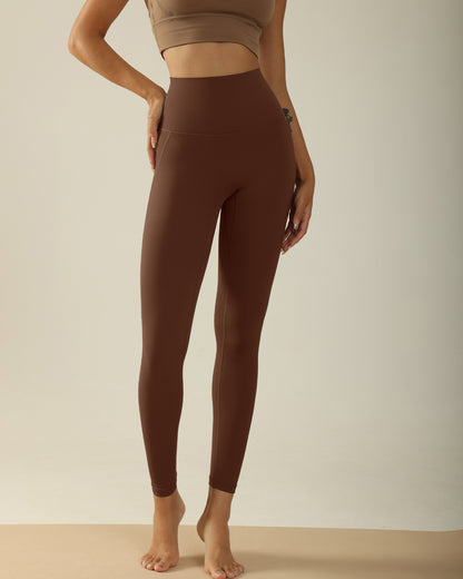 MOVING PEACH Women Yoga Leggings Buttery Soft High Waist Hip Up Fitness Pants With Pocket DLB