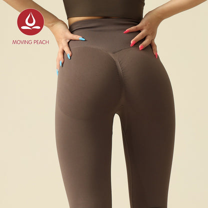 MOVING PEACH Women Sports Leggings High Waist Seamless Training Fitness Pants ALG2