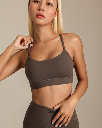 MOVING PEACH Women Sports Bra Y-strap back design Yoga Top Comfort Quick Drying Removable Bra Cups Gym Fitness Dance Daily wear HBL2(new)