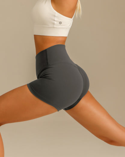 MOVING PEACH Women Yoga Shorts High-Rise Sweat-wicking Training Running Shorts BPK