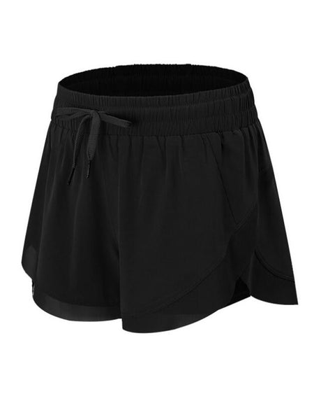 MOVING PEACH Sports Running Shorts High Waist Mesh Training Cycling Shorts with Pocket APG