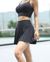 MOVING PEACH Women Tennis Skirt Golf Skirt Yoga Skirt High-Rise Sweet Pleated Skirt Badminton Skirt Comfy Inner Short With Side Pockets AKC