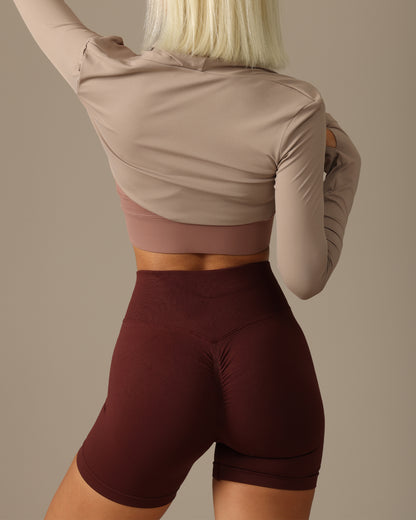 MOVING PEACH Women Training Seamless Short High waist Hip-up Fitness Pants APJ