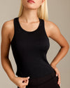 MOVING PEACH Yoga Ribbed Tank top Running Fitness Racerback with Comfort Removable Pads Gym Pilates Daily wear BVY