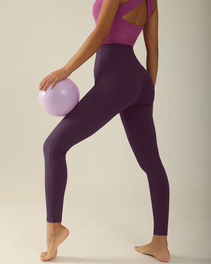 MOVING PEACH Women Yoga Leggings Buttery Soft High Waist Hip Up Fitness Pants With Pocket DLB