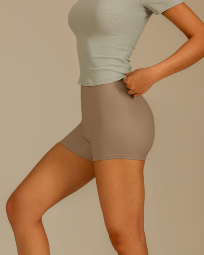 MOVING PEACH Women Yoga Shorts High-Rise Sweat-wicking Training Running Shorts BPK