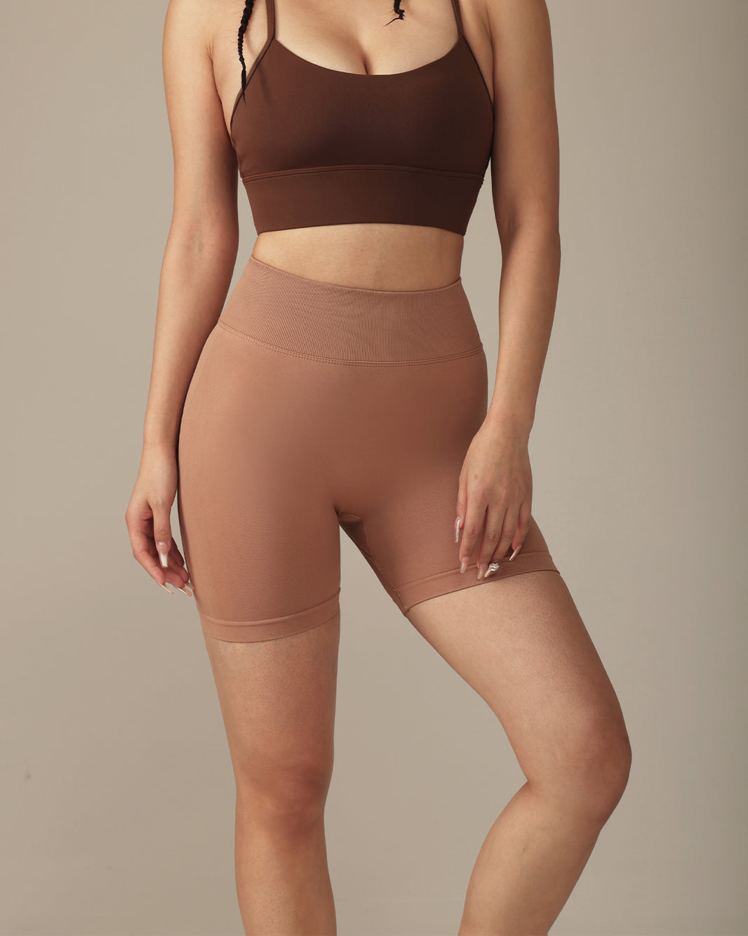 MOVING PEACH Women Training Seamless Short High waist Hip-up Fitness Pants APJ
