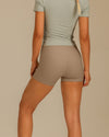 MOVING PEACH Women Yoga Shorts High-Rise Sweat-wicking Training Running Shorts BPK