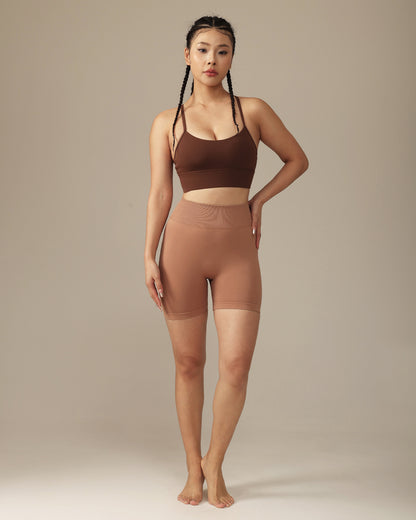 MOVING PEACH Women Training Seamless Short High waist Hip-up Fitness Pants APJ