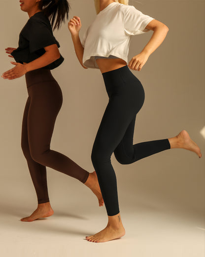 MOVING PEACH Women Compression Leggings A-line High Waist Cut Yoga Leggings Lycra Fabric Butt Lifting Pants Sports Fitness Daily wear BLB2