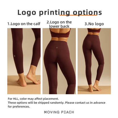 MOVING PEACH Women Compression Leggings Breathable High Waist Training Sports Pants Soft Quick-drying No Front Seam Gym Yoga Pants Shaping Training Sculpt Leggings HLL2