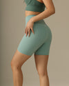 MOVING PEACH Women Sports Shorts Biker Shorts High waist Yoga Training Bottom BPD