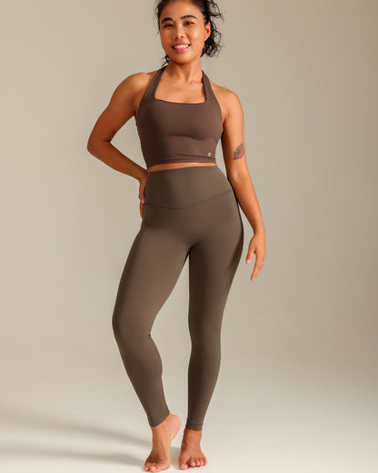 MOVING PEACH Women Sports Leggings High waist Soft Yoga Pants with Pocket Fitness Running Daily Wear BLB 2.0