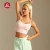 MOVING PEACH Women Sports Bra Contrast piping detail Pilates Yoga Top Comfort Breathable Gym Fitness Dance Daily wear ABU