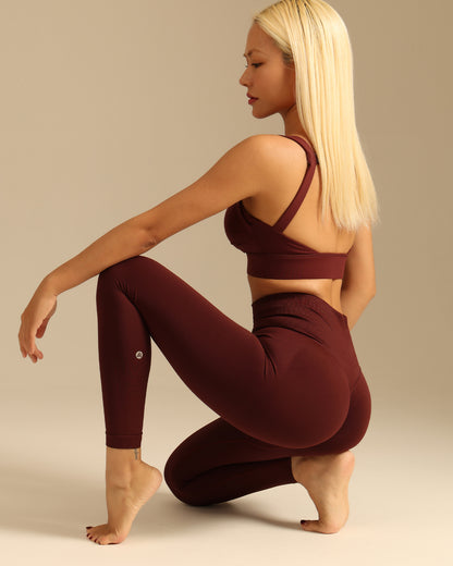 MOVING PEACH Sports Leggings High waist Hip-up Seamless Training Pants ALG