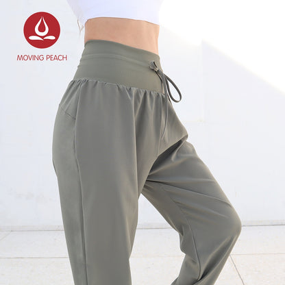 MOVING PEACH Women Jogger Pants High-Rise Full Length Sports Bottom S-XL DLD