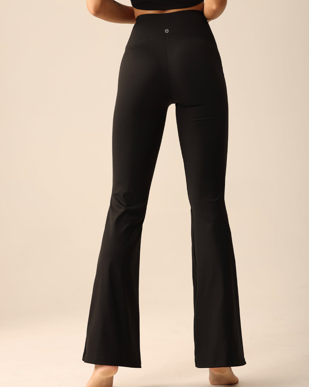 MOVING PEACH Women Flared Pants Buttery-Soft High-rise Yoga Pilates Dance Bell-bottoms with Back Drop-in Waistband Pocket CLL