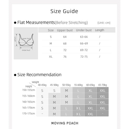 MOVING PEACH Bra women fitness underwear seamless lingerie push up bra yoga tops JBJ