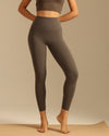 MOVING PEACH Women Compression Leggings A-line High Waist Cut Yoga Leggings Lycra Fabric Butt Lifting Pants Sports Fitness Daily wear BLB2