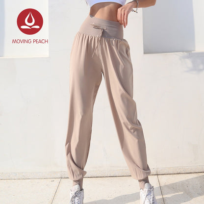 MOVING PEACH Women Jogger Pants High-Rise Full Length Sports Bottom S-XL DLD