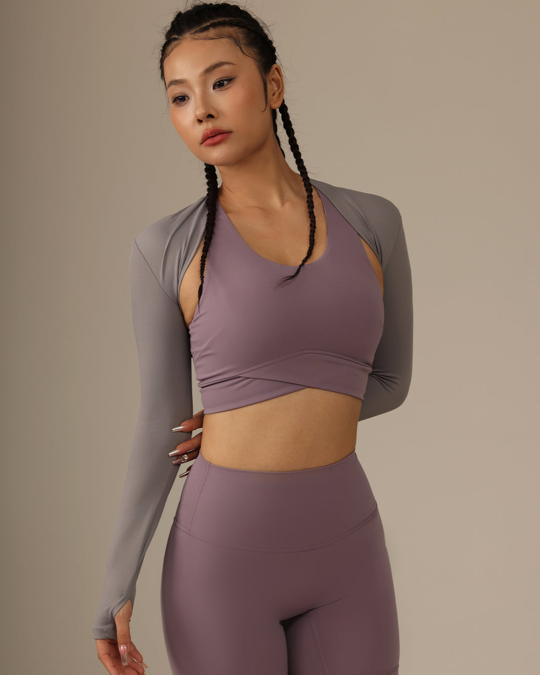 MOVING PEACH UV Protection Long Sleeve Cool feeling Shawl Sweat-wicking Fitness Top Comfort Daily Wear ASC