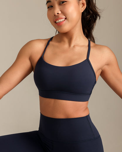 MOVING PEACH Women Sports Bra Y-strap back design Yoga Top Comfort Quick Drying Removable Bra Cups Gym Fitness Dance Daily wear HBL2(new)