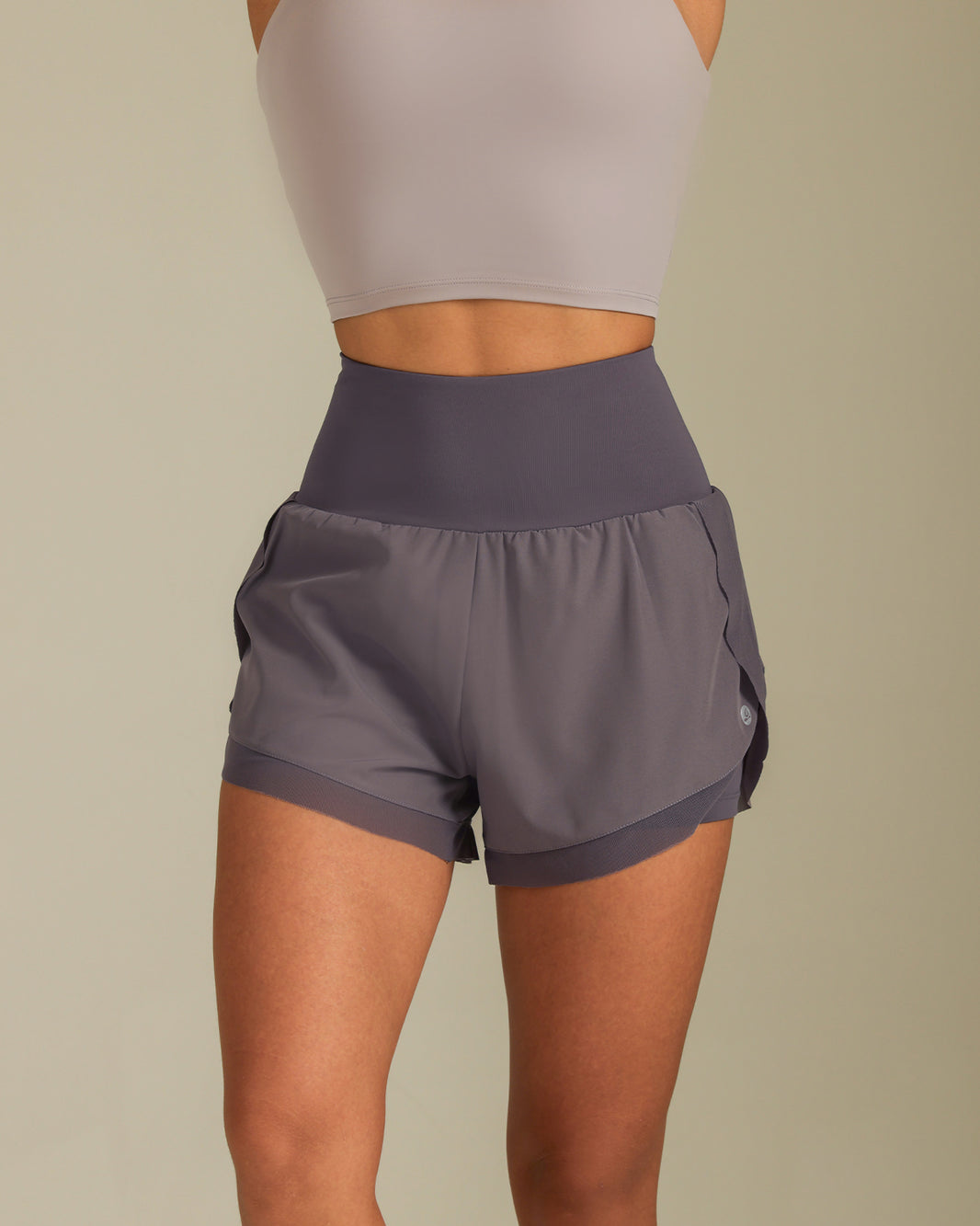 MOVING PEACH Sports Running Shorts High Waist Mesh Training Cycling Shorts with Pocket APG