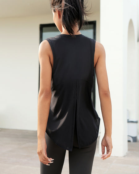 MOVING PEACH Tank top fitness top yoga vest women sleeveless tank top EVJ