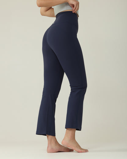 MOVING PEACH Women Yoga Flared Pants High-Rise Butt Lifting Sports Pilates Cropped Pants Breathable ACH