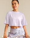 MOVING PEACH Women Sports T-shirts Relaxed Fit Breathable Yoga Crop Top Soft Classic crew neckline Running Short sleeves Fitness Dance Daily Wear ATL(new)