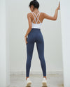 MOVING PEACH Sports Leggings High waist Hip-up Seamless Training Pants ALG