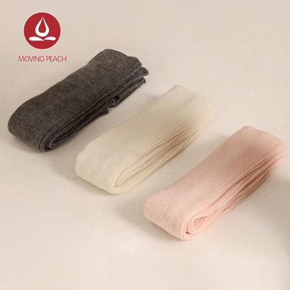 MOVING PEACH Footed Leg Warmers for Women Fall Winter Warm Knitted Ribbed Leg Warmers Elegance Comfort Yoga Pilates Barre Ballet Daily wear