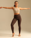 MOVING PEACH Women Compression Leggings A-line High Waist Cut Yoga Leggings Lycra Fabric Butt Lifting Pants Sports Fitness Daily wear BLB2
