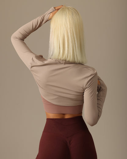 MOVING PEACH UV Protection Long Sleeve Cool feeling Shawl Sweat-wicking Fitness Top Comfort Daily Wear ASC