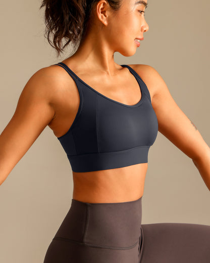 MOVING PEACH Women Sports bra High Support Beauty-back Fitness Top Soft Fixed Bra Cups Gym Training Dance wear ABO2 ABO(clasp)