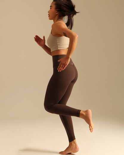 MOVING PEACH Women Compression Leggings A-line High Waist Cut Yoga Leggings Lycra Fabric Butt Lifting Pants Sports Fitness Daily wear BLB2